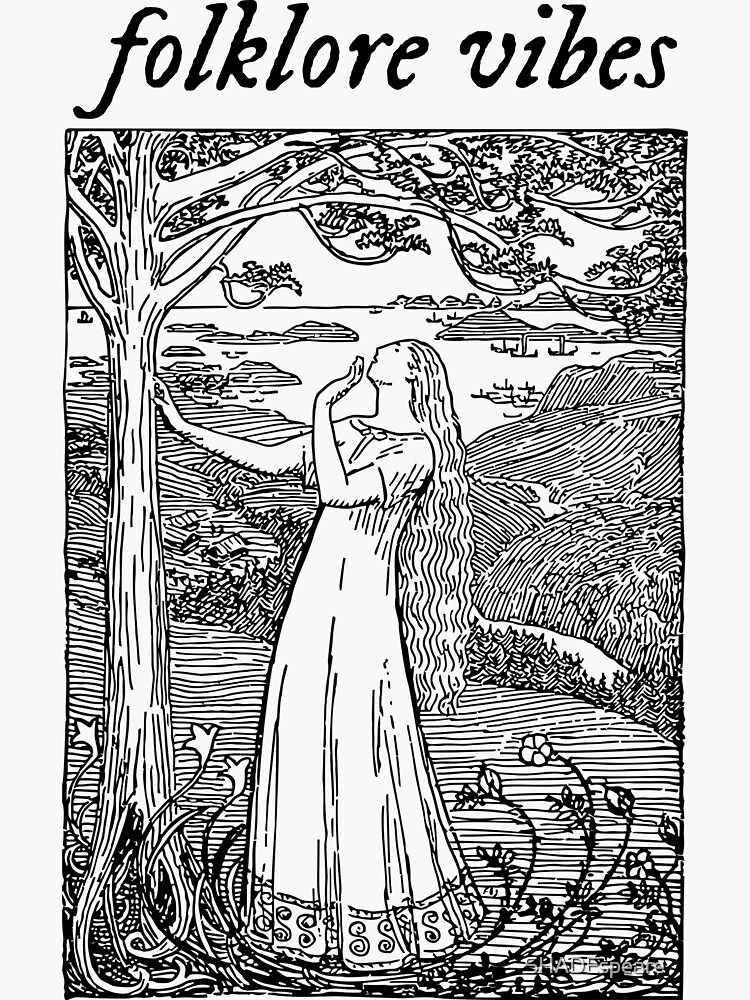 "Folklore Vibes." Sticker by SHADEspeare Redbubble