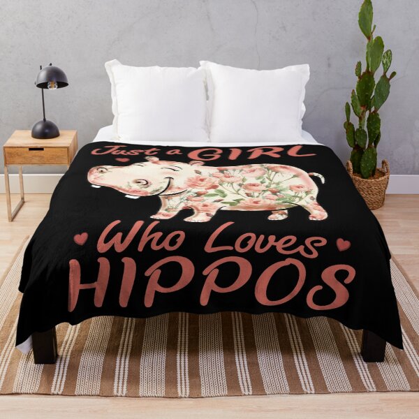 Item preview, Just A Girl Who Loves Hippos Flower Hippopotamus Pink designed and sold by pablomendoza.