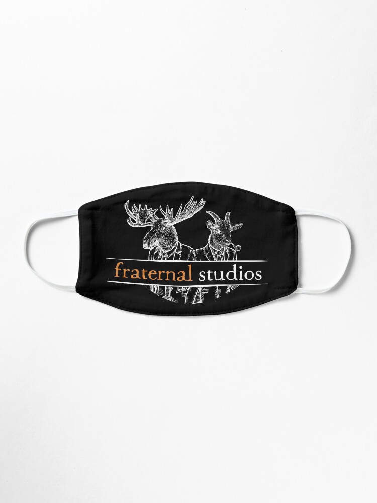 Alternate view of Fraternal Studios Logo - White on Black Mask