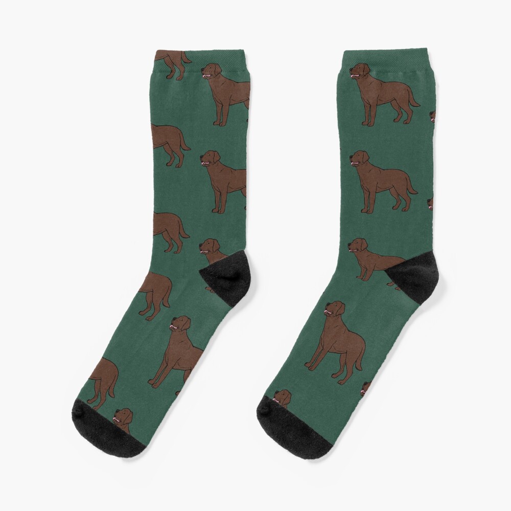 "Chocolate Lab " Socks by rmcbuckeye Redbubble