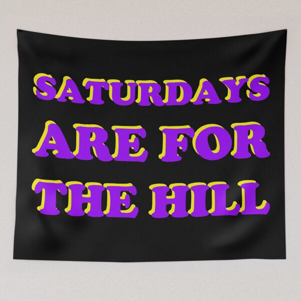 Item preview, TAPESTRY - Saturdays Are For The Hill Black designed and sold by UniversityDoodles.