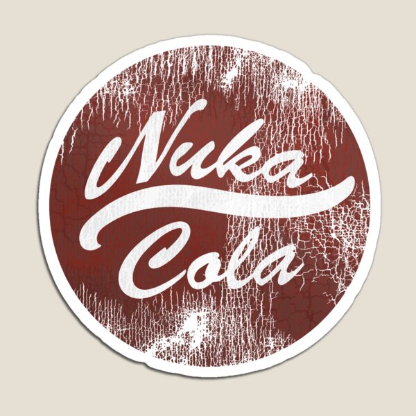 Worn Faded Nuka Cola Logo Magnet