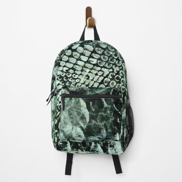 Item preview, Faux pearly crocodile texture on green marble designed and sold by k9printart.
