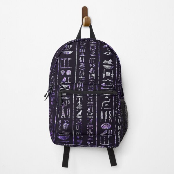 Item preview, Amethyst and Silver Egyptian hieroglyphics pattern designed and sold by k9printart.