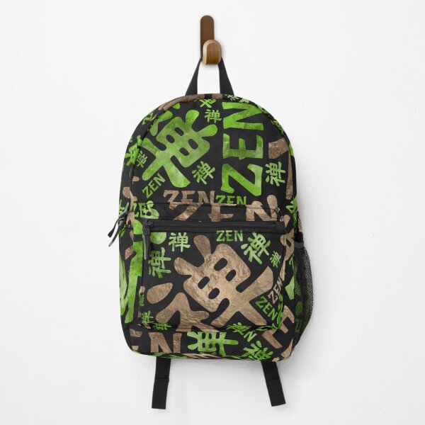 Item preview, Zen Symbol and word pattern gold and green designed and sold by k9printart.