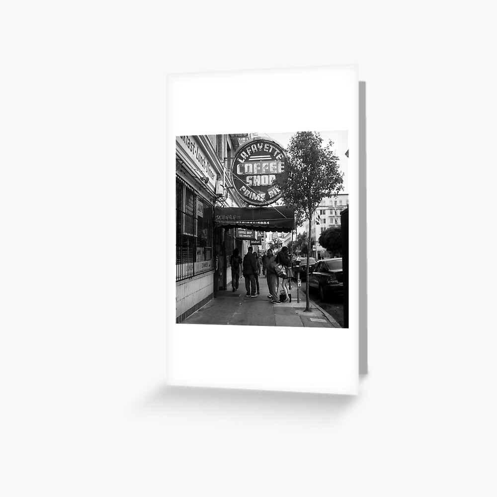 "Lafayette Coffee Shop" Greeting Card by ptpower Redbubble