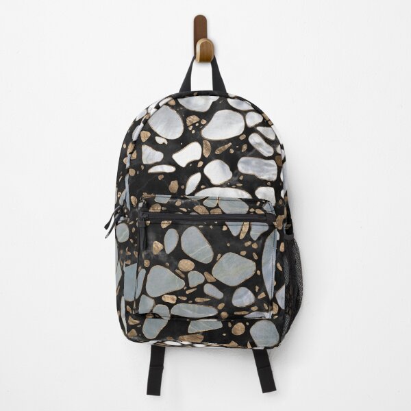 Item preview, Terrazzo - Pearl and gold on black marble designed and sold by Nartissima.