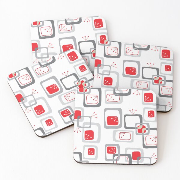 Item preview, Retro Red Cherry Squares © fatfatin designed and sold by fatfatin.