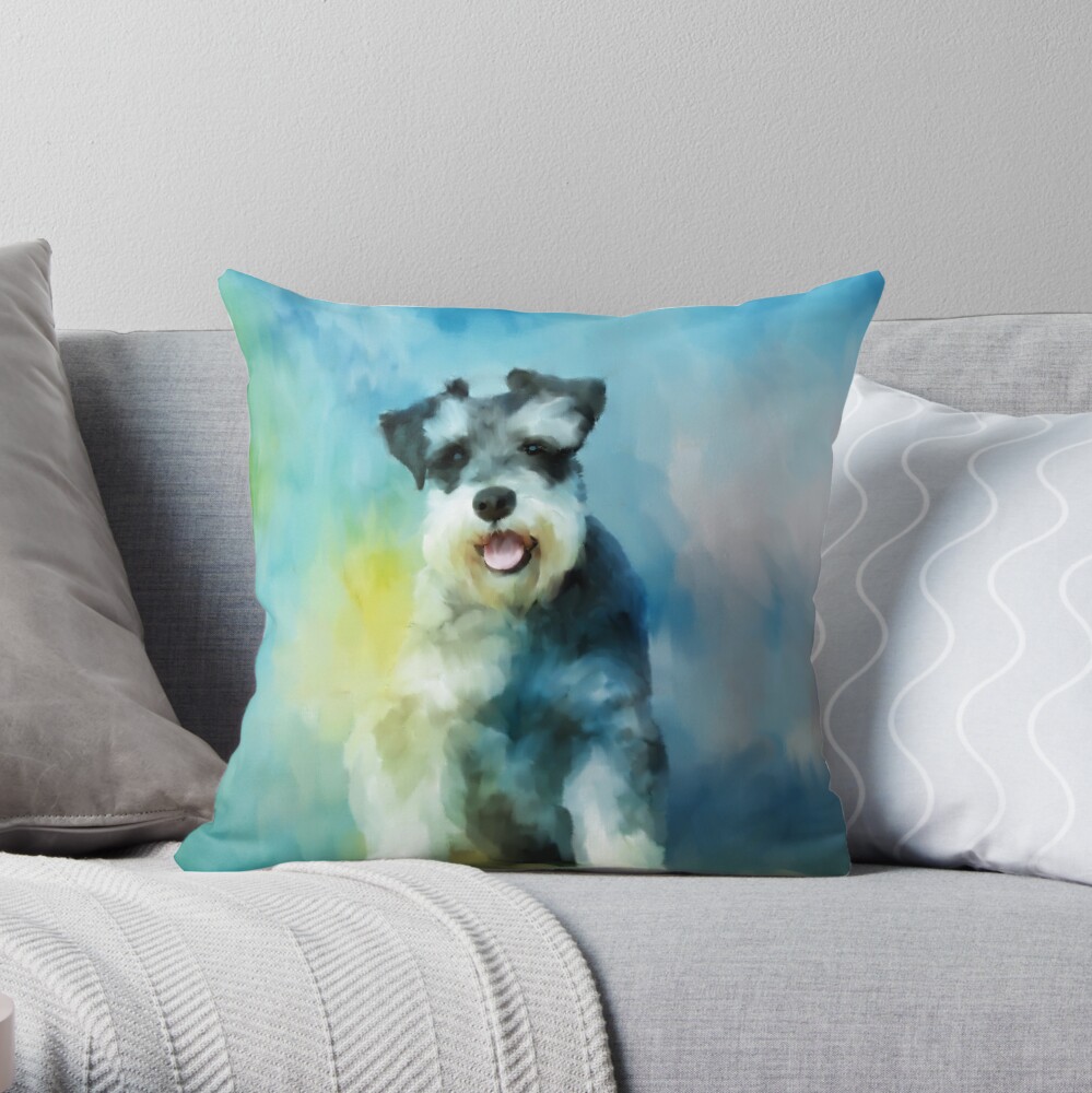 miniature schnauzer pillow