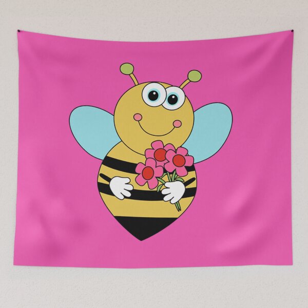 Item preview, fat honeybee with flowers designed and sold by sohelsayyad.