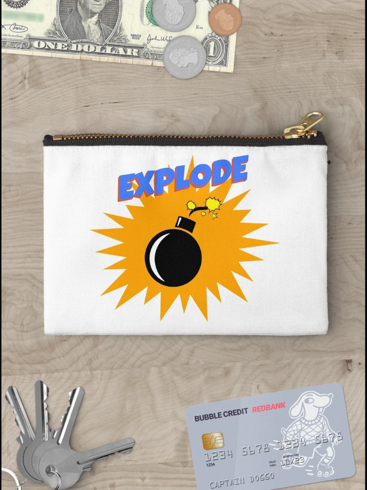 Thumbnail 3 of 4, Zipper Pouch, Explode designed and sold by BlueCloverTrend.