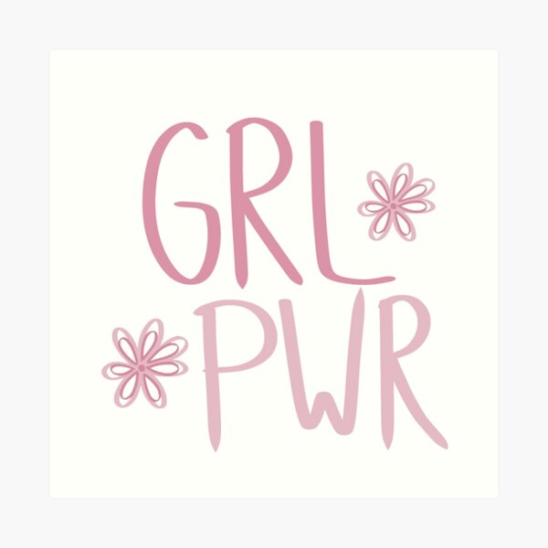 girl power flower Art Print