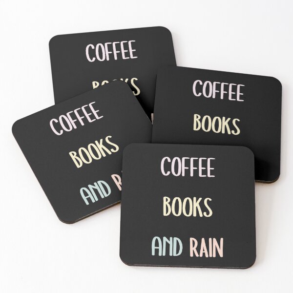 Item preview, Coffee Books and Rain designed and sold by Paperfly Studio.