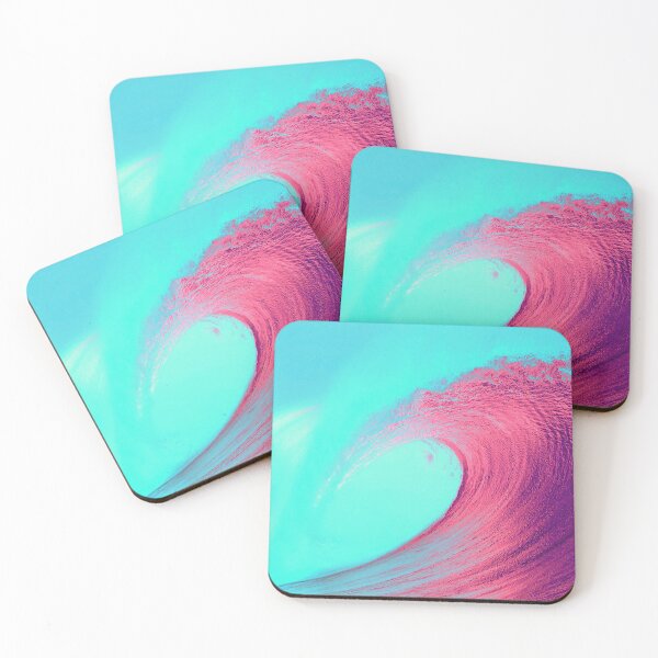 Item preview, Bright Blue Neon Pink Wave Summer designed and sold by CarpeDiemLife.