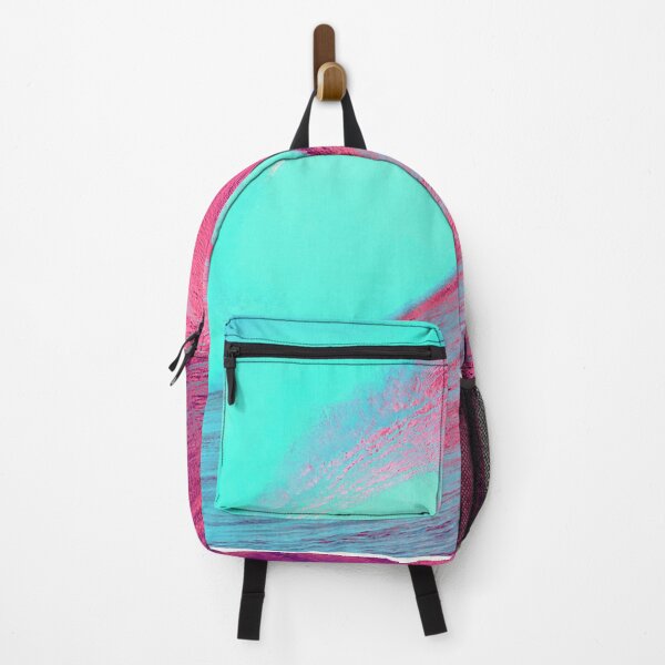 Item preview, Bright Blue Neon Pink Wave Summer designed and sold by CarpeDiemLife.