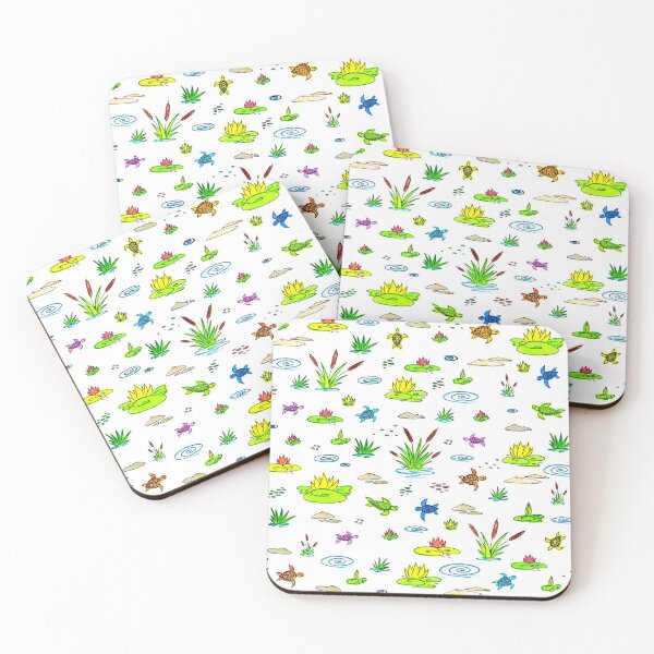 Item preview, Turtles on The Lake - Сanes Water Lily - Rainbow Drawing for Kids - White designed and sold by GrandTartaria.