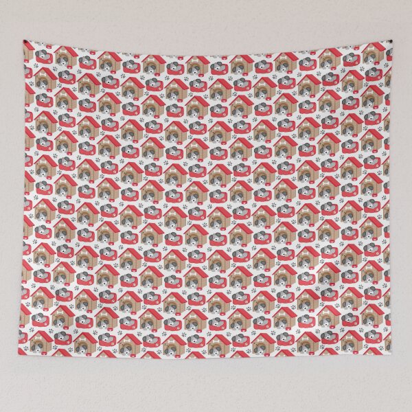 Item preview, Sleepy Puppy Dog House Pattern designed and sold by blayzeink.