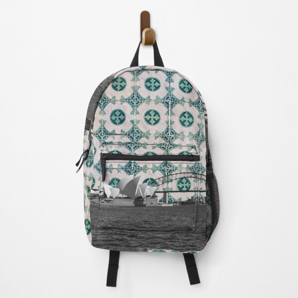 Item preview, Sydney Harbour Meets Portuguese Tiles Montage - Azulejo Green and White designed and sold by idovedesign.