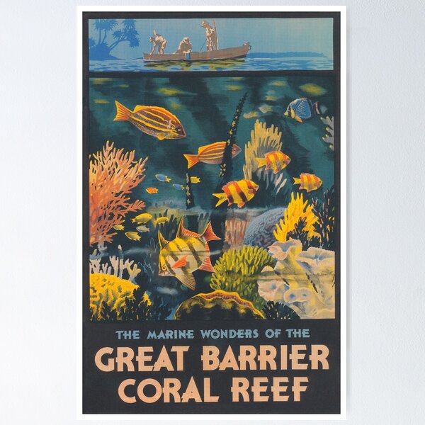 Artikel-Vorschau von Great Barrier Reef, Vintage Reiseplakat, designt und verkauft von vintagevivian.