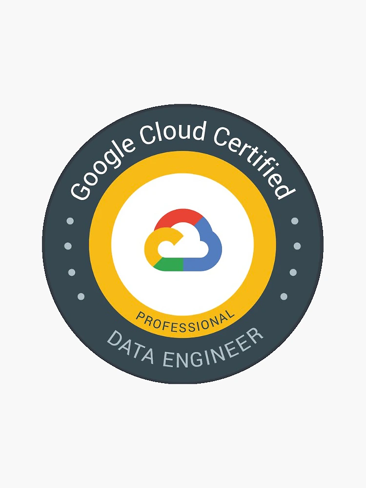 google cloud certified data engineer logo badge | Sticker