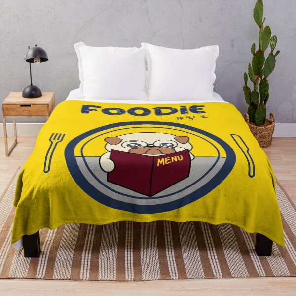 Item preview, Foodie; Drawing of a cute pug choosing menu V3 designed and sold by K-LetterCo.