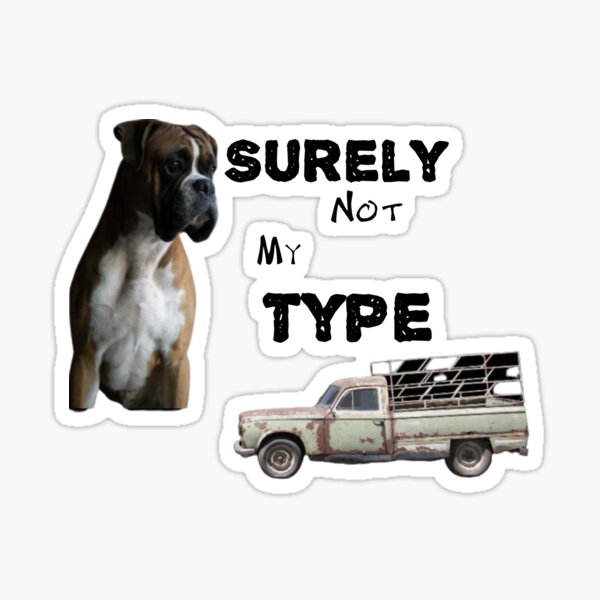 Dog and vintage car Sticker