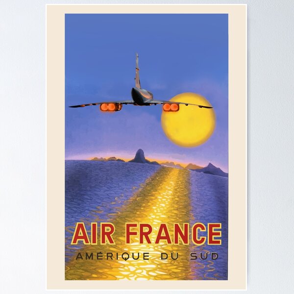 Original vintage transportation poster - Air France JAPON - Nathan 1964