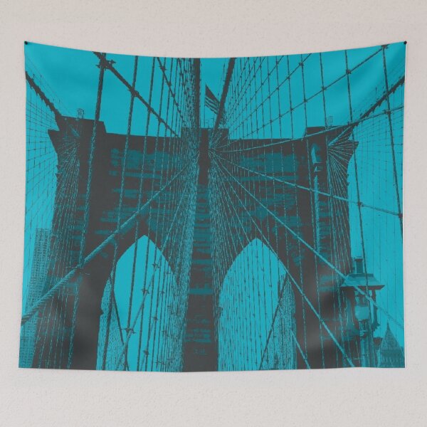 Item preview, Brooklyn Bridge (Blue), New York, USA designed and sold by DomGDesign.
