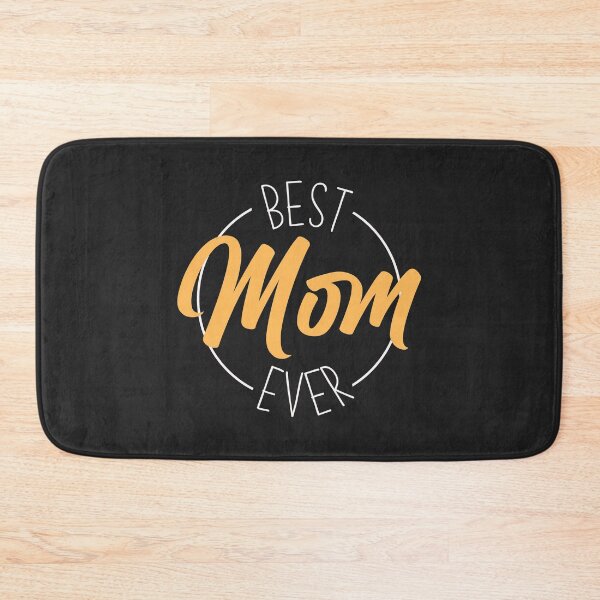 Item preview, Best mom ever typography on black background  designed and sold by JokeGysen.