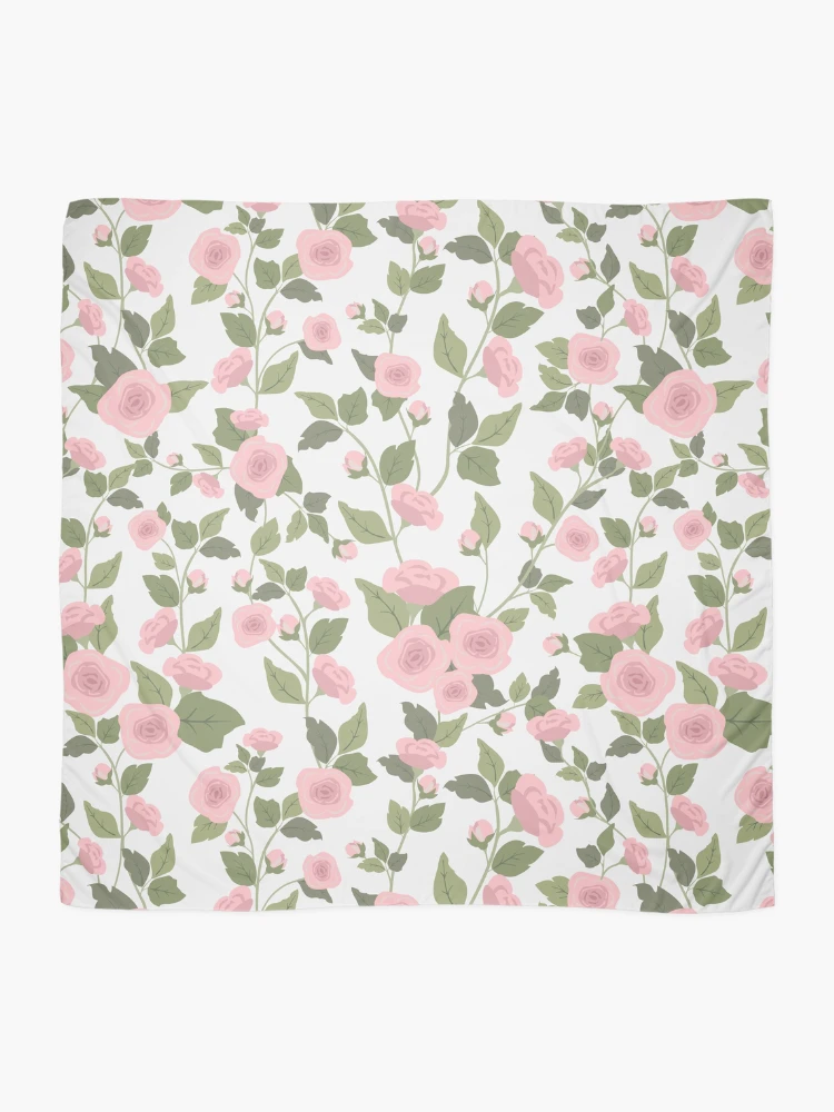 Thumbnail 2 of 3, Scarf, Pink Rambling Roses designed and sold by junkydotcom.