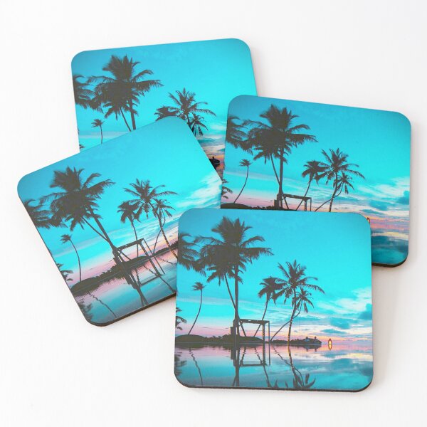 Item preview, Beach sunset with Palm tree designed and sold by adityanik.