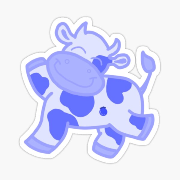 Miracle Valentine on X: Cute Blueberry Milk Cow Please check my merch  store to see more cute artworks of mine * Redbubble:   * Teepublic:  #redbubble  #teepublic #fineartamerica #cow #milkcow #cutecow #