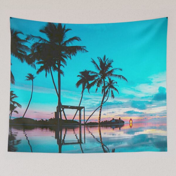 Item preview, Beach sunset with Palm tree designed and sold by adityanik.