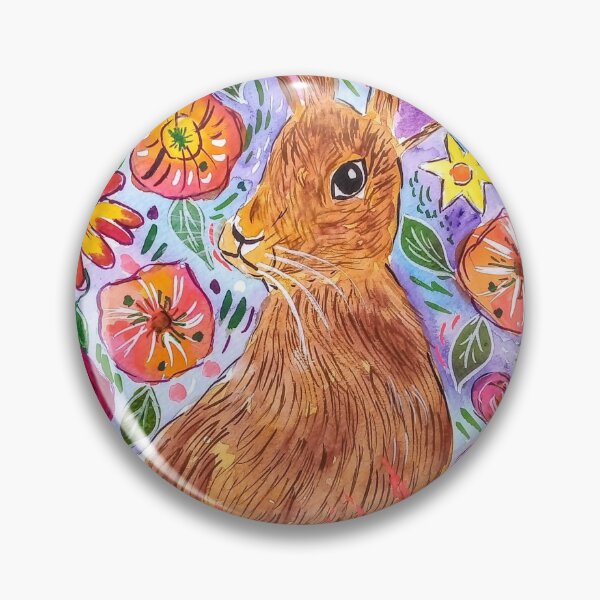 Item preview, Hare among fantasy flowers designed and sold by Casimirasart.
