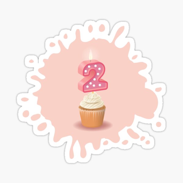 Sticker Joyeux Anniversaire 7 Mois Sept Ans Carte D Anniversaire Fille Par Urosek Redbubble