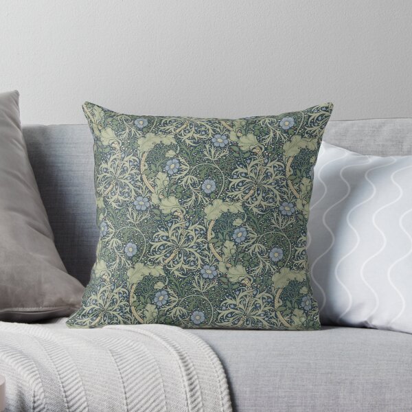 Vintage Victorian Wallpaper 2, William Morris Throw Pillow