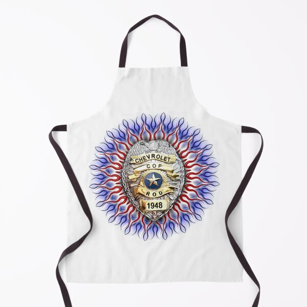 Item preview, SHIRT BADGE WITH BLUE & RED FLAMES IN BACKGROUND designed and sold by CopRod.
