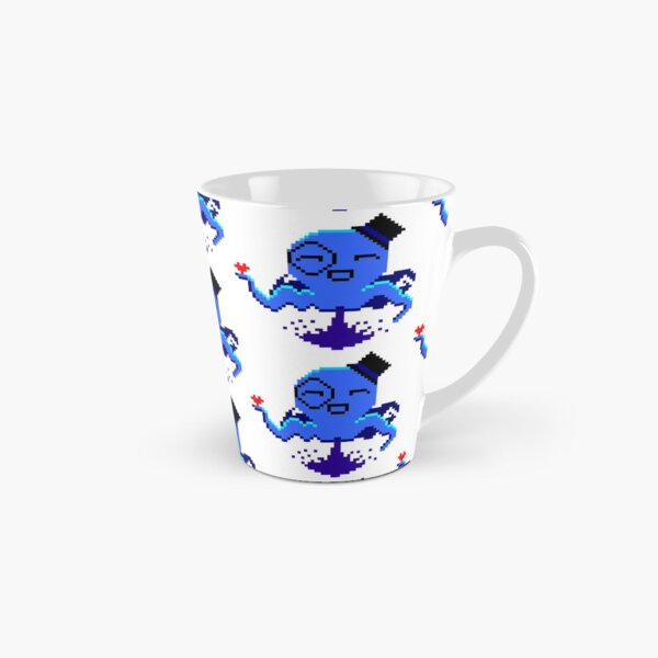 Blue Pixel Classy Octopus Happy Ink Tall Mug