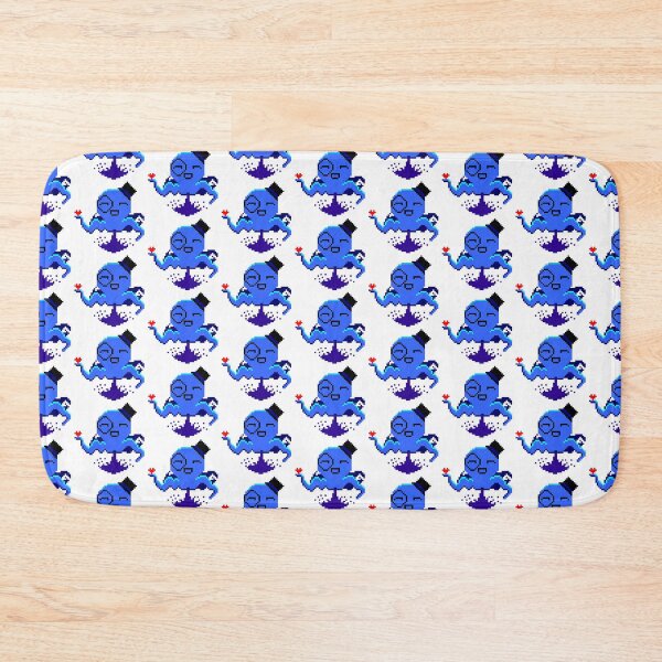 Blue Pixel Classy Octopus Happy Ink Bath Mat