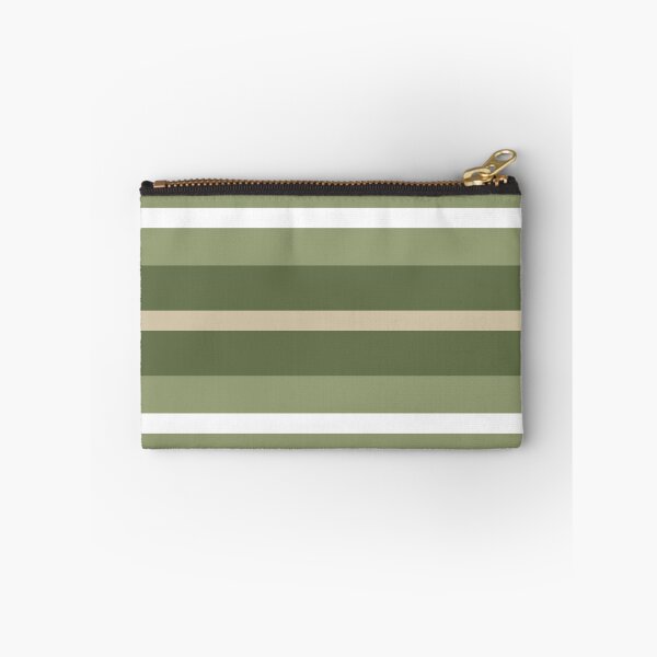Item preview, Sage Olive Green Beige White stripes designed and sold by Delinda Graphic Studio.