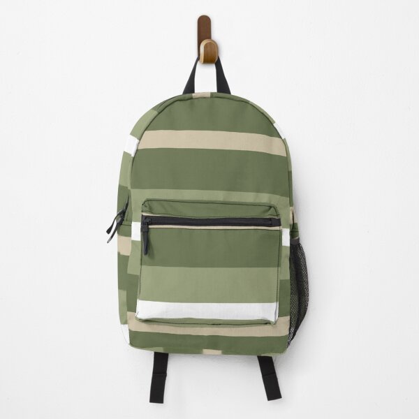 Item preview, Sage Olive Green Beige White stripes designed and sold by Delinda Graphic Studio.