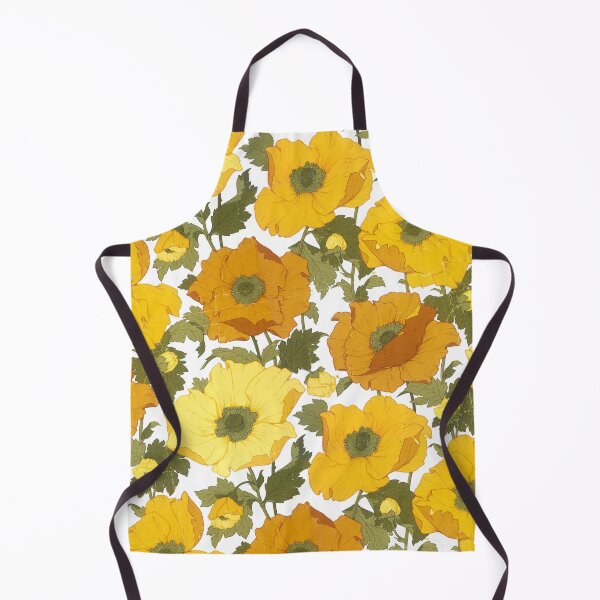 Item preview, Vintage Wallpaper Yellow Poppies (large) - aged texture designed and sold by KerriKerri.