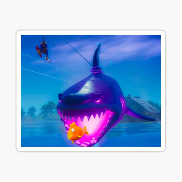 Shark Gaming Stickers Redbubble - how to survive shark attack underwater in roblox sharkbite youtube