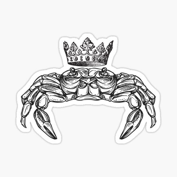 "King Crab" Sticker for Sale by AWright08 | Redbubble