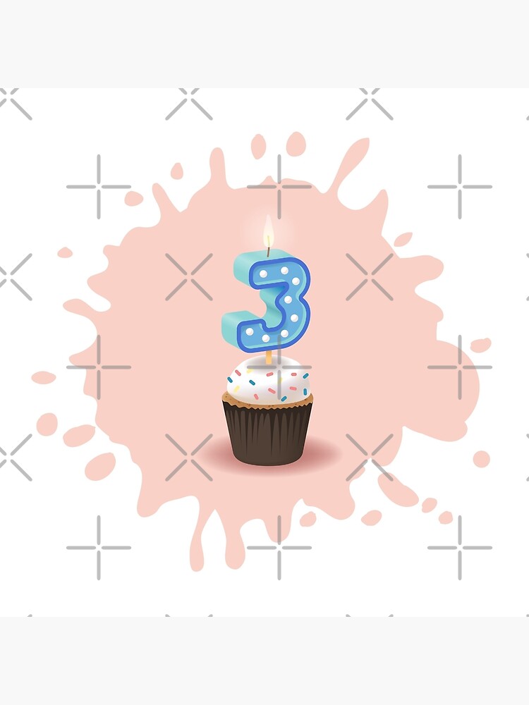 Impression Rigide Joyeux Anniversaire 3 Mois Carte D Anniversaire Fille Trois Ans Par Urosek Redbubble