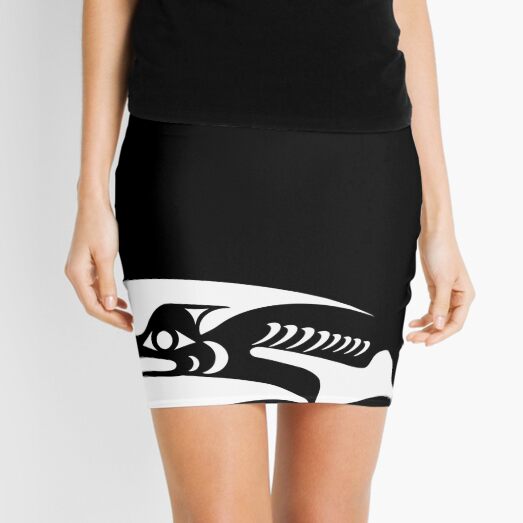 Coast Salish Wolf Mini Skirt