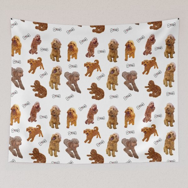 Item preview, Cavapoo Cavoodle puppy dog pattern - I love dogs! cute cavalier king charles spaniel designed and sold by Artonmytee.