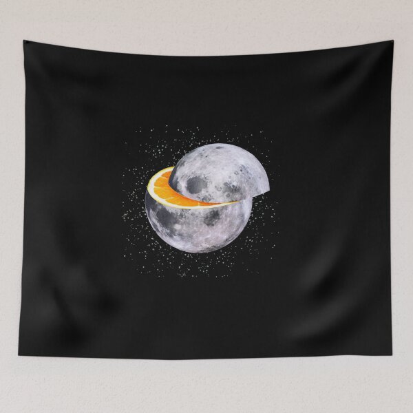 Item preview, Orange moon and planet designed and sold by TopDesignArt.