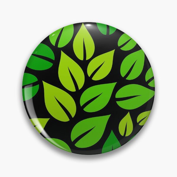 Item preview, Green leaves on black pattern designed and sold by natalyon.