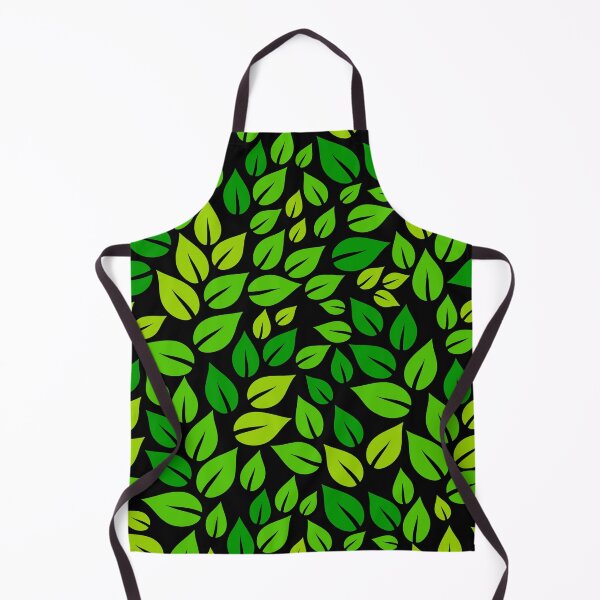 Item preview, Green leaves on black pattern designed and sold by natalyon.